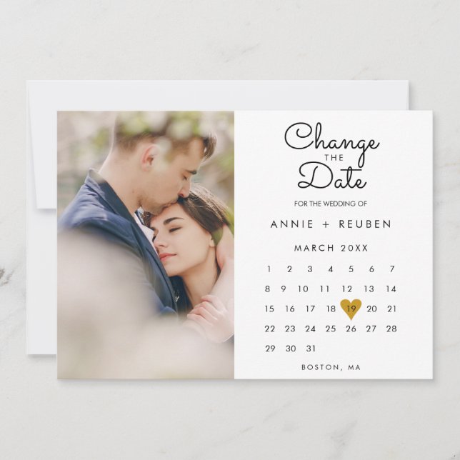 Ändra datum Nya planer Kalender Foto Spara Datumet (Framsida)