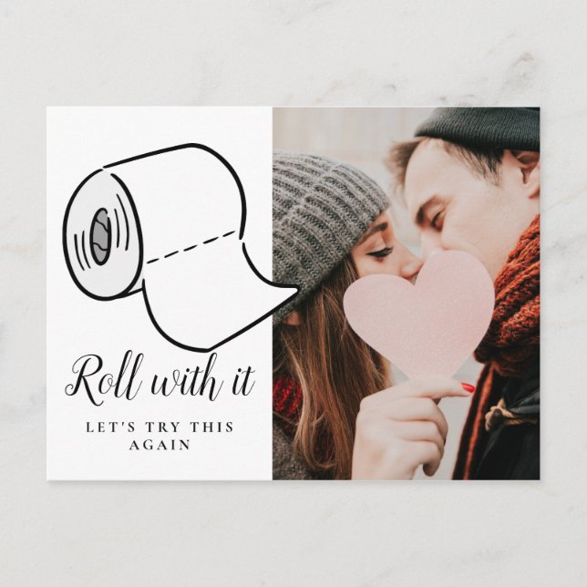 Ändra datumet då fotouppskjuten händelse avbröts vykort (Framsida)