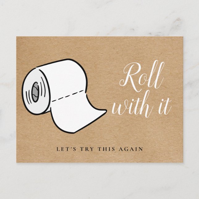 Ändra datumet Inställt Avbruten händelse Rustik Vykort (Framsida)