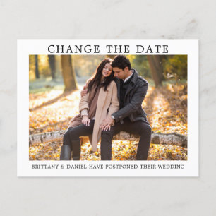 Ändra datumfoto med modern minimal enkel ändring vykort