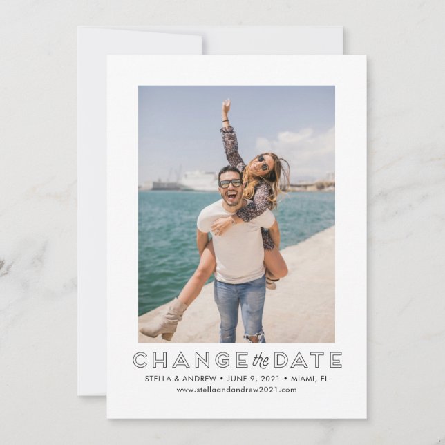Ändra datumfotokortet inbjudningar (Framsida)