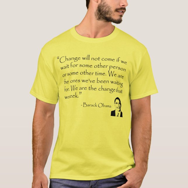 Ändra den ska komen - Obama, Barack T-shirt (Framsida)