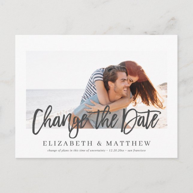 Ändra det moderna fotot för meddelande om datum Br Vykort (Framsida)