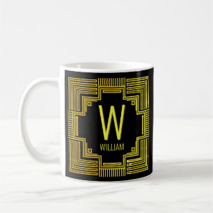 Ändra det ursprungliga Namn Guld-geometriska Linje Kaffemugg