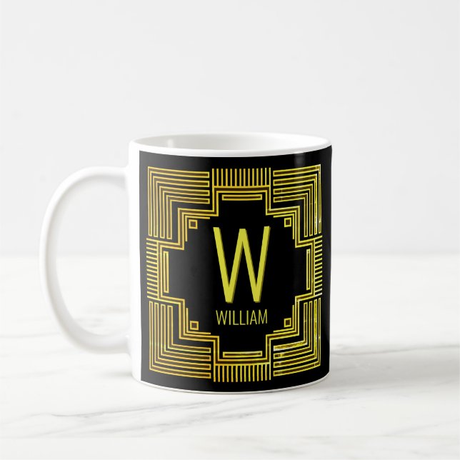 Ändra det ursprungliga Namn Guld-geometriska Linje Kaffemugg (Vänster)