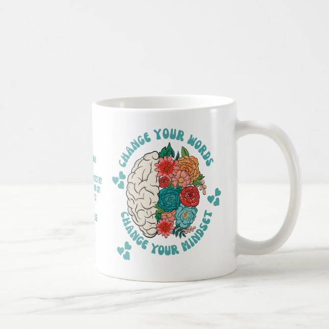 ÄNDRA DIN ORD Ändra ditt sinnesmål kristen Kaffemugg (Höger)