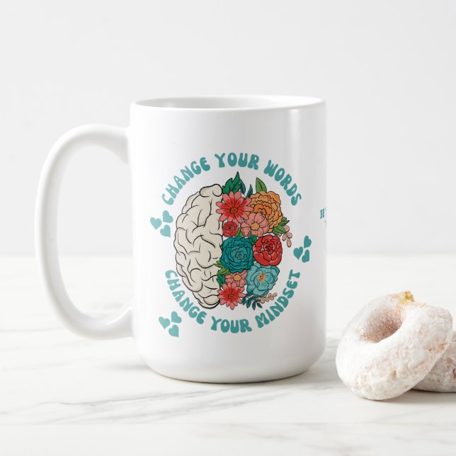 ÄNDRA DIN ORD Ändra ditt sinnesmål kristen Kaffemugg (Med munk)