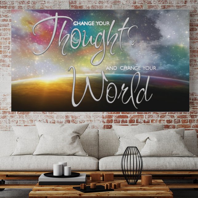 Ändra din världsPoster Poster (Change Your Thoughts and Change Your World)