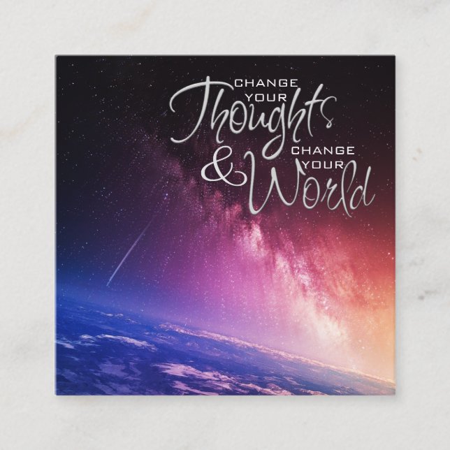 Ändra dina Tränar tankekort Fyrkantigt Visitkort (Framsida)