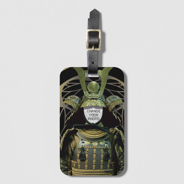 Ändra ditt foto, Samurai Helmet Bagagebricka (Framsida vertikal)