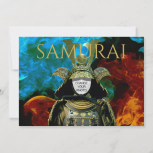 Ändra ditt foto, Samurai Helmet Inbjudningar