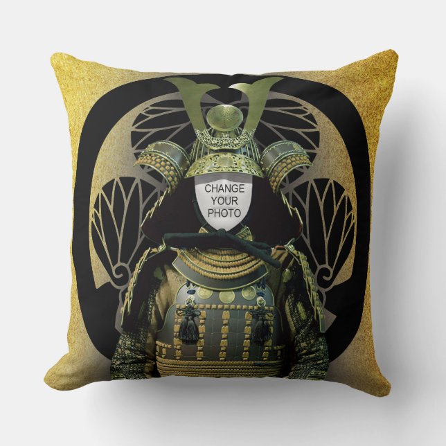 Ändra ditt foto, Samurai Helmet Kudde (Framsida)