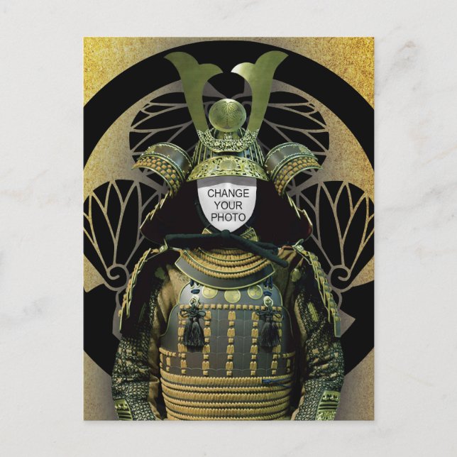 Ändra ditt foto, Samurai Helmet Vykort (Framsida)