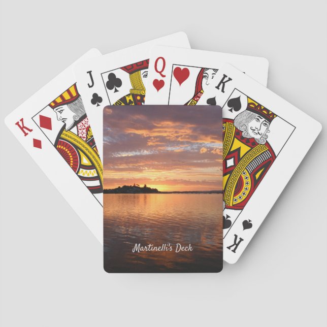 Ändra endast solnedgångskort för Namn Casinokort (Baksidan)