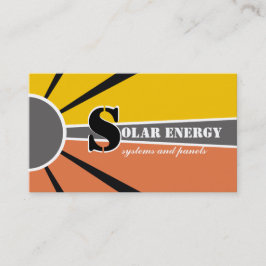 Andra energikällor för solenergi/sol visitkort