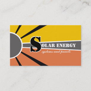 Andra energikällor för solenergi/sol visitkort
