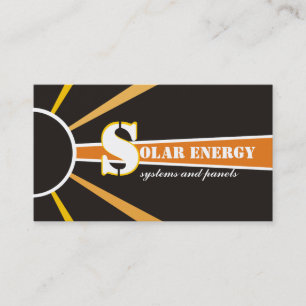 Andra energikällor för solenergi/sol visitkort