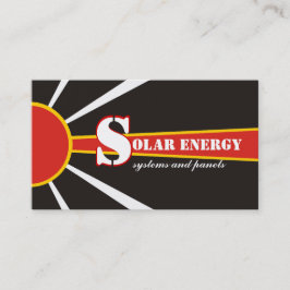 Andra energikällor för solenergi/sol visitkort