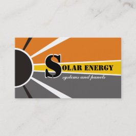 Andra energikällor för solenergi/sol visitkort