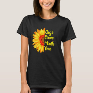 Ändra eventuell text gigi sedan månatlig solros t shirt