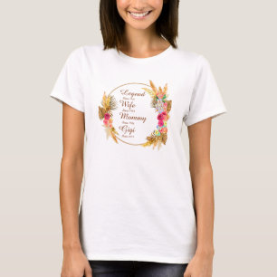 Ändra EY Namn-datumförklaring Mamma Gigi T Shirt