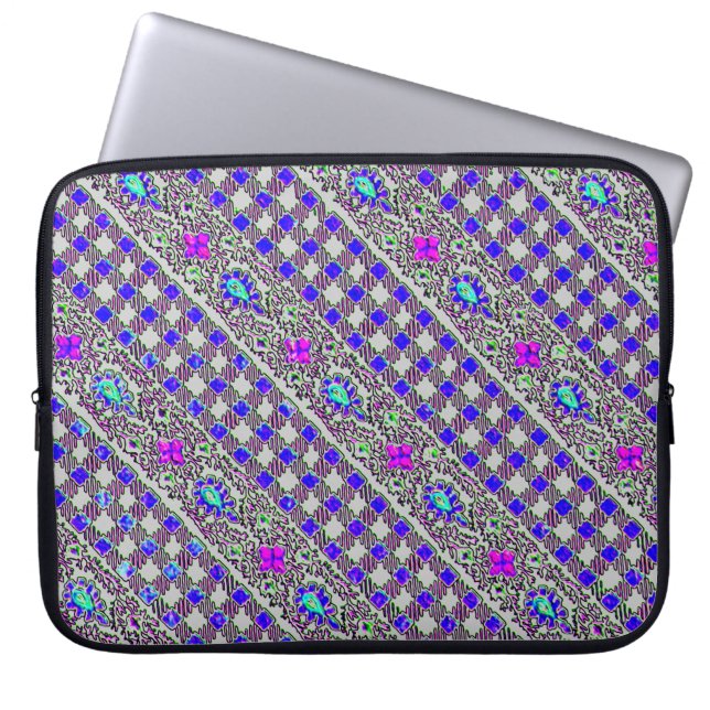 Ändra Färg Paisley Rand Laptop Fodral (Framsidan)