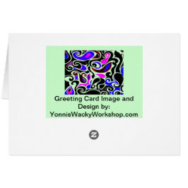Ändra Färg Wacky Retro Swirl Hälsningskort
