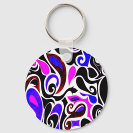 Ändra Färg Wacky Retro Swirl Nyckelring