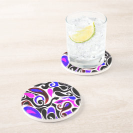 Ändra Färg Wacky Retro Swirl Underlägg Sandsten