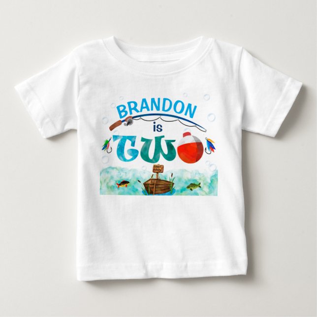 Andra födelsedag Fiskare, småfiskare T Shirt (Framsida)