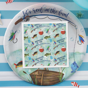 Andra födelsedag: o-fish-ally-Fished themed party Pappersservett