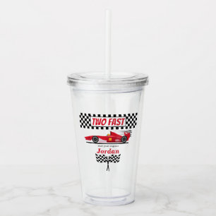Andra födelsedag Röda Tävling-bilens andra snabbhe Take Away Mugg