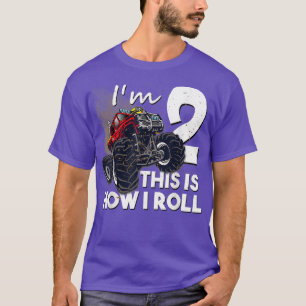 Andra födelsedag T Boy Monster Lastbil 2 år gammal Shirt