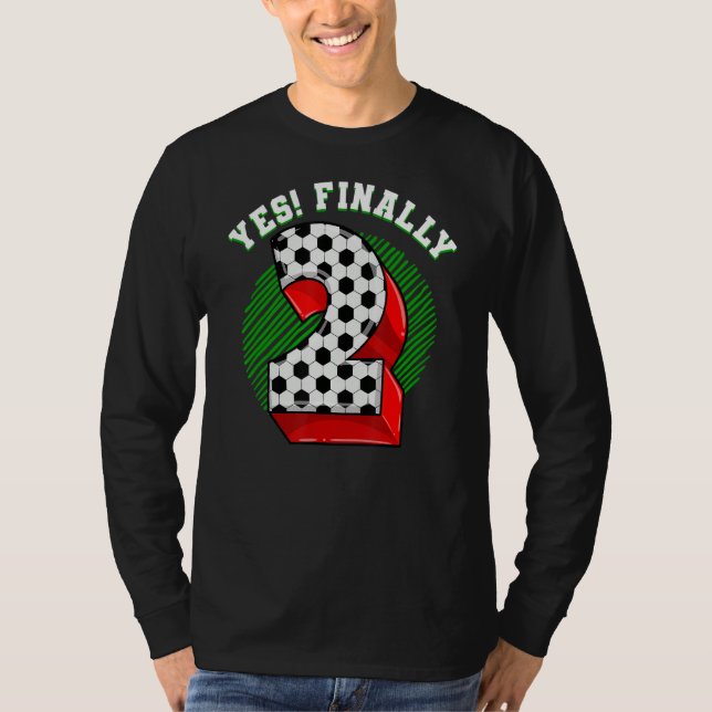 Andra födelsedag Tema Födelsedagsfest 2 år T Shirt (Framsida)