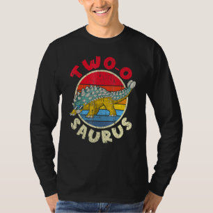 Andra födelsedag två O Saurus I Ankylosaurus I-fam T Shirt