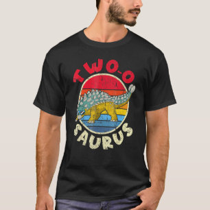 Andra födelsedag två O Saurus I Ankylosaurus I-fam T Shirt