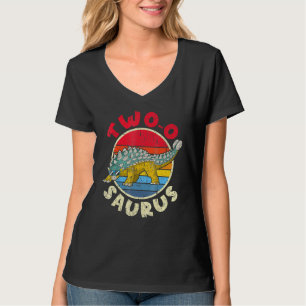 Andra födelsedag två O Saurus I Ankylosaurus I-fam T Shirt