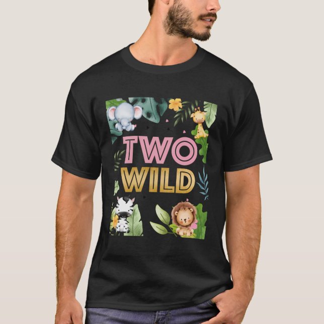 Andra födelsedag Två Vilder andra dagen (Party) T Shirt (Framsida)