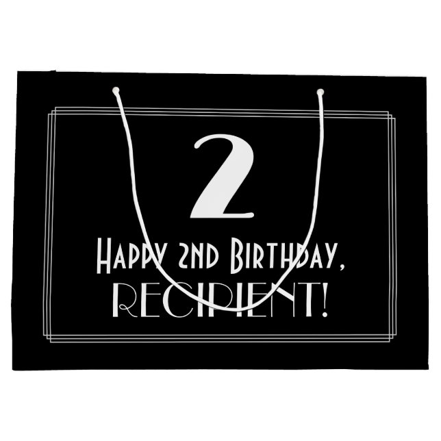 Andra födelsedagen: Art Deco Inspired Stil "2", Na (Baksidan)