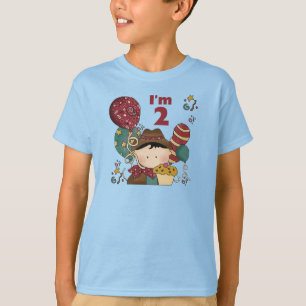 Andra födelsedagen Cowboy T-shirts och presenter