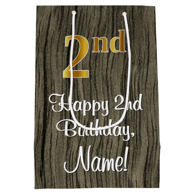 Andra födelsedagen: Elegant Faux Guld look #, Faux (Baksidan)