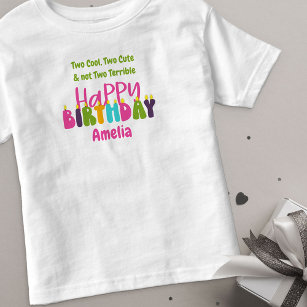 Andra födelsedagen En underbar dag - färgglada lju T Shirt