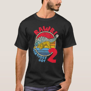 Andra födelsedagen i Rawr! Ankylosaurus I Familjem T Shirt