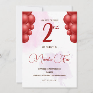 Andra födelsedagen inbjudningar