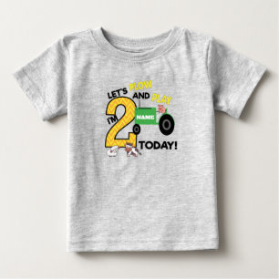 Andra födelsedagen - jordbrukets egen traktor par t shirt