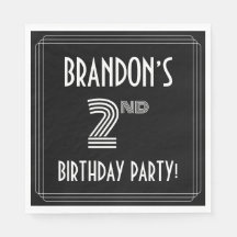 Andra födelsedagen Party: Art Deco Stil + eget nam