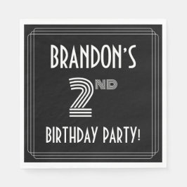 Andra födelsedagen Party: Art Deco Stil + eget nam Pappersservett