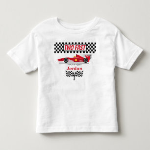 Andra födelsedagen Röd racerbil Två Snabb T Shirt