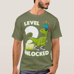 Andra födelsedagen T Shirt Dinosaur Rex 2 år gamma