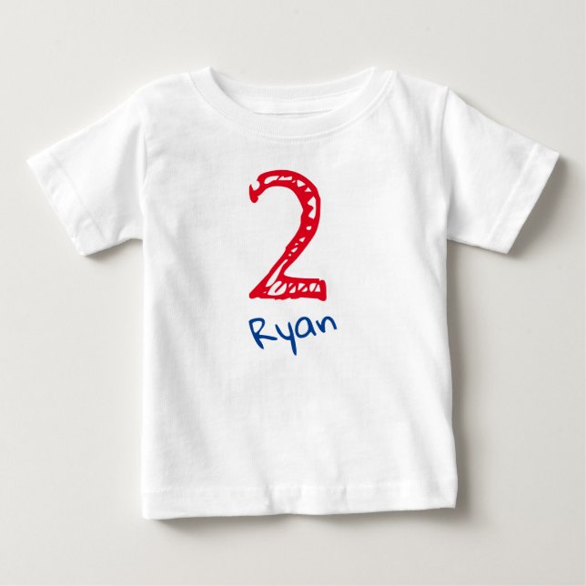 Andra födelsedagsbaby T-shirt (Framsida)